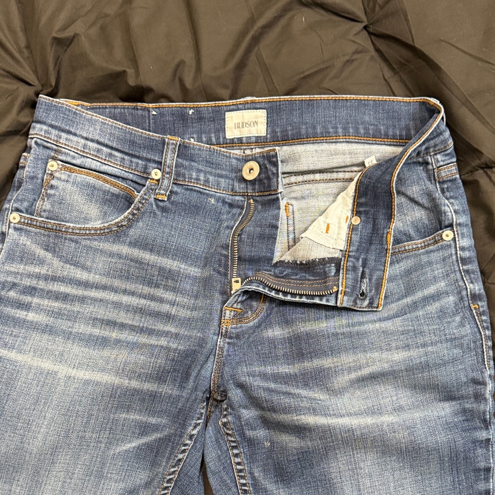 Hudson Jeans (Byron) Men's Straight Denim in Classic Blue - Picture 4 of 6
